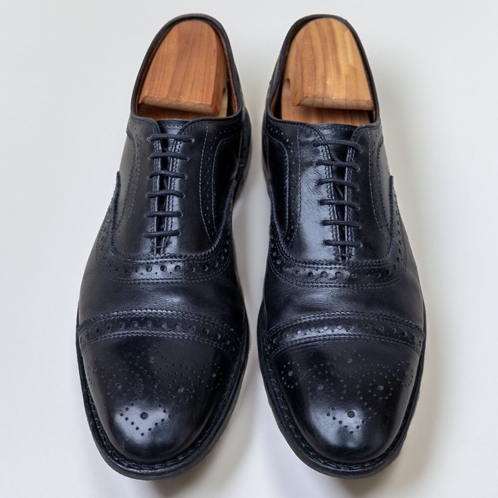 Allen Edmonds Strand Captoe Oxford Dress Shoe w/ Dainite Sole - Size 9.5B Black